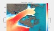 L'animazione mostra il ritiro del ghiacciaio Zachariae Isstrøm dal 2007 al 2100  (Fonte: Shfaqat Abbas Khan, DTU Space, Denmark) (ANSA)