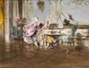Giovanni Boldini - Vecchia canzone, 1871-72, olio su tavola, 15x23 cm (ANSA)