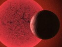 Rappresentazione artistica di una super-Terra in orbita intorno a una nana rossa (fonte: Gabriel Pérez Díaz, SMM/IAC) (ANSA)
