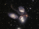 La galassie vicine del Quintetto di Stephan (fonte: NASA, ESA, CSA, STScI) (ANSA)