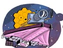 Particolare del doodle dedicato da Google al telescopio Webb (fonte: Google) (ANSA)