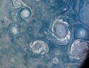 I vortici nell'atmosfera di Giove visti dalla sonda Juno (fonte: NASA/JPL-Caltech/SwRI/MSSSImage processing by Brian Swift © CC BY) (ANSA)