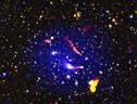 Immagine in falsi colori dell’ammasso Abell 3266 (fonte: C. Riseley-Università di Bologna, dati di ASKAP, ATCA, XMM-Newton e DES) (ANSA)