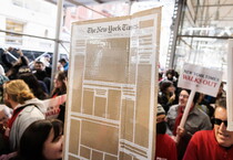 New York Times Union Holds One Day Strike (ANSA)