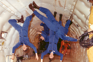 . Astronauti in addestramento sperimentano la microgravità (fonte: NASA) (ANSA)