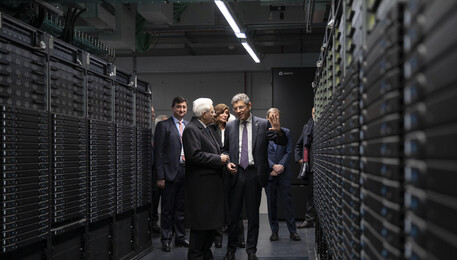 Presidente Mattarella a Bologna, inaugura supercomputer Leonardo (ANSA)