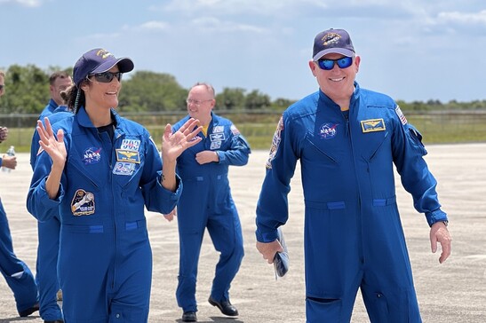 Butch Wilmore e Suni Williams arrivati al Kennedy Space Center (fonte: Nasa)