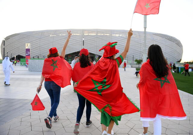 Tifosi allo stadio per Marocco Spagna