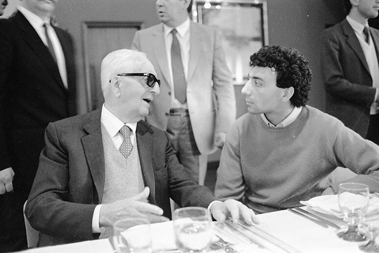 Enzo Ferrari e Michele Alboreto © ANSA/ANSA/OLDPIX