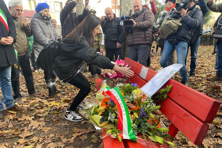 Violenza donne: a Bologna una panchina rossa per Alessandra - RIPRODUZIONE RISERVATA