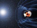 Il campo magnetico terrestre ci protegge dalle radiazioni cosmiche e dalle particelle cariche del vento solare (fonte: ESA/ATG medialab) (ANSA)