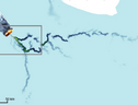 Ricostruzione del fiume sotto i ghiacci antartici (fonte: Dow et al. 2022) (ANSA)