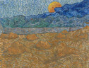 Vincent van Gogh, 'Paesaggio con covoni e luna nascente' (ANSA)