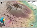 Il modello che rappresenta l’isola di La Palma dopo 3 mesi di eruzione (fonte: Ingv) (ANSA)