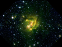 La regione di formazione stellare IRAS 21078+5211, a circa 5300 anni luce da noi, nella quale è stata fatta l'osservazione. (Fonte: INAF) (ANSA)