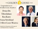 I cinque ricercatori premiati per lo sviluppo della tecnica di chirurgia oculare Lasik (Fonte: The Golden Goose Awards) (ANSA)