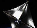 Rappresentazione artistica di una vela solare (fonte: Kevin Gill from Nashua, NH, United States, da Wikipedia) (ANSA)