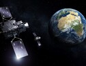 Rappresentazione artistica di uno dei nuovi satelliti europei Mtg per le previsioni meteorologiche (fonte: European Space Agency, ESA,CC BY-SA 3.0 IGO, da Wikipedia) (ANSA)