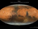 Mappa di Marte ottenuta grazie alla sonda Hope degli Emirati Arabi (fonte: Hope Mars Mission via Twitter) (ANSA)