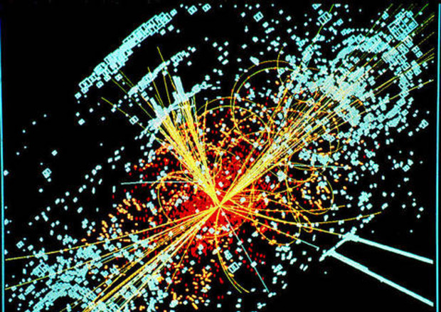 Simulazione delle collisioni fra protoni  che generano un bosone di Higgs nell’esperimento Cms dell’acceleratore Lhc (CERN) © Ansa