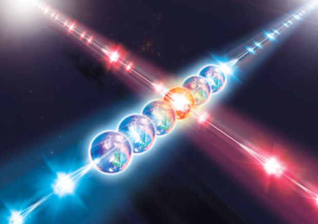 Impulsi laser utilizzati per il calcolo quantistico (fonte: Erik Lucero) © Ansa