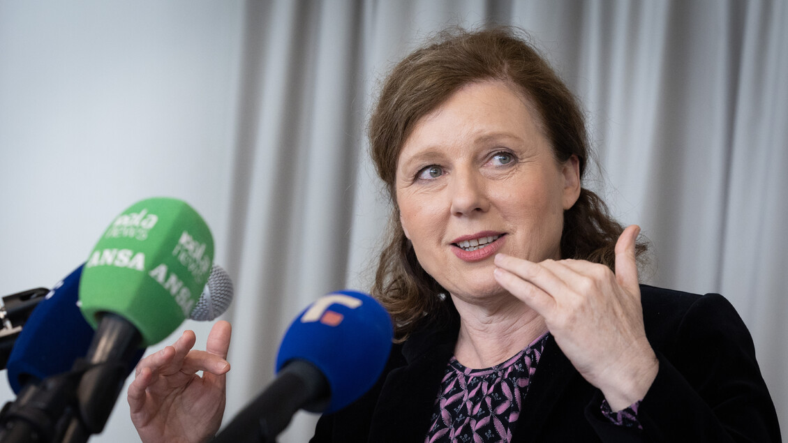 Intervista alla vice presidente della Commissione europea, Vera Jourova © ANSA/Benoît Doppagne/belgaimage