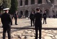 La banda della Royal Navy al Colosseo per un flash mob musicale (ANSA)