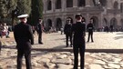 La banda della Royal Navy al Colosseo per un flash mob musicale (ANSA)