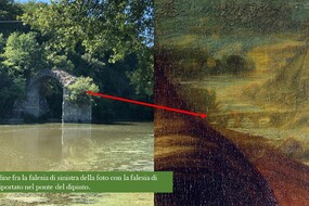 E' il ponte Romito di Laterina in provincia di Arezzo quello che Leonardo dipinse nel paesaggio della Gioconda. Una ricerca coordinata dallo storico Silvano Vinceti (ANSA)