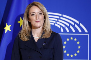 Roberta Metsola, presidente del Parlamento Ue (ANSA)