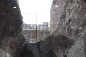 Sangiuliano inaugura il nuovo ascensore del Colosseo (ANSA)