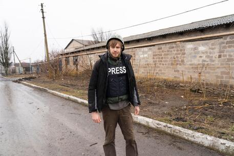 Luca Steinmann, inviato di guerra nel Donbass © ANSA