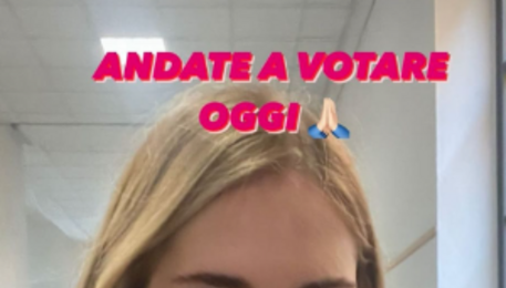 Chiara Ferragni, 'andate a votare' (ANSA)
