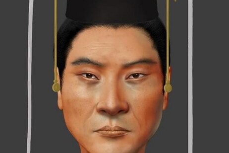 La ricostruzione del volto di un imperatore cinese vissuto circa 1.500 anni fa (fonte: Pianpian Wei)