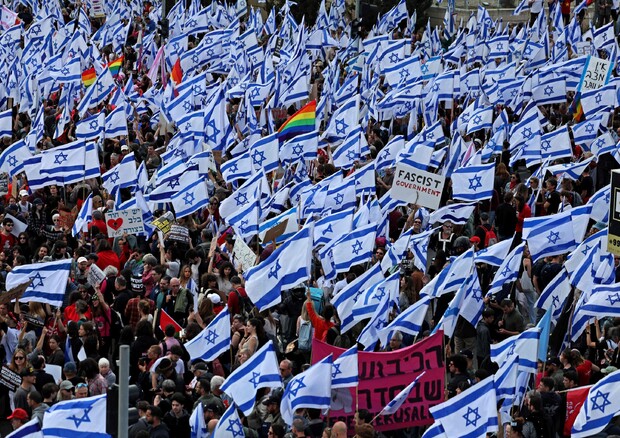 La protesta in Israele (ANSA)