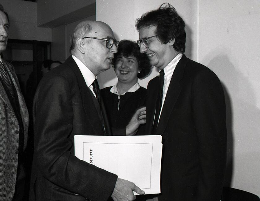 Giorgio Napolitano con Ugo Pecchioli e Walter Veltroni - RIPRODUZIONE RISERVATA