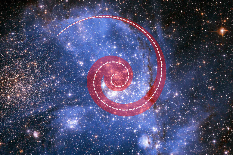 Disegnano spirali le stelle appena scoperte grazie al telescopio spaziale Hubble: si stanno addentrando verso il centro di un enorme ammasso stellare della Piccola Nube di Magellano (Fonte: NASA, ESA, Andi James (STScI)) - RIPRODUZIONE RISERVATA