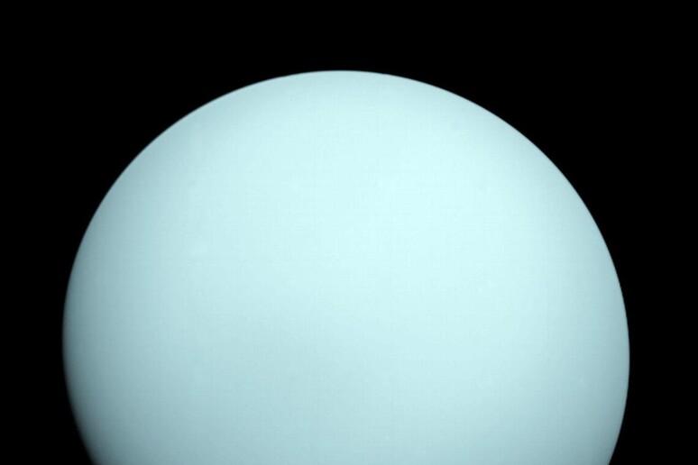 Urano fotografato dalla sonda Voyager 2 della Nasa nel 1986 (fonte: NASA/JPL-Caltech) - RIPRODUZIONE RISERVATA