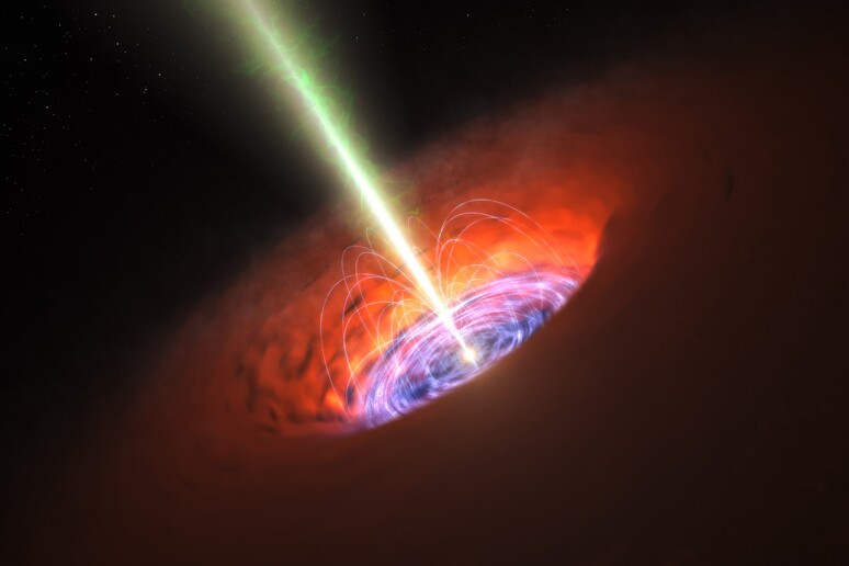 Rappresentazione artistica di un 'esplosione cosmica (fonte: ESO/L. Calçada) - RIPRODUZIONE RISERVATA